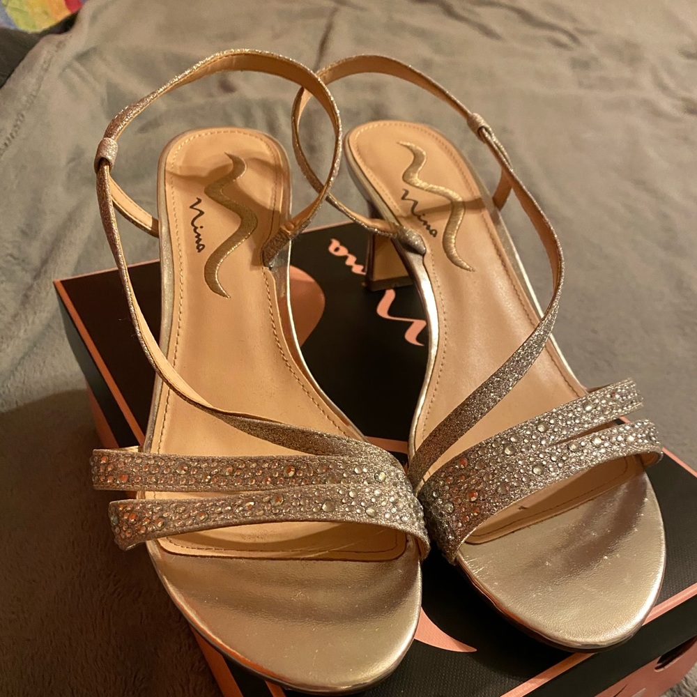 Nina heels Naydeen Silver